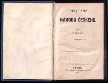 Jakub Malý: Dějepis národu českého