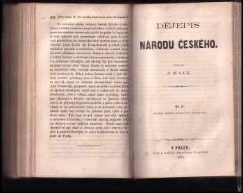 Jakub Malý: Dějepis národu českého I+II v jednom svazku