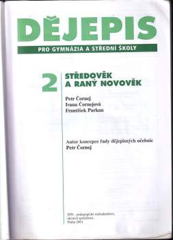 Petr Čornej: Dějepis pro gymnázia a střední školy