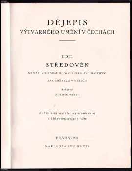 V. V Štech: Dějepis výtvarného umění v Čechách