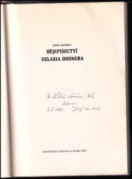 Josef Haubelt: Dějepisectví Gelasia Dobnera