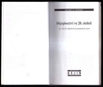 Georg G Iggers: Dějepisectví ve 20. století