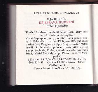 Ilja Hurník: Dějeprava hudební