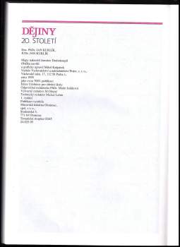 Jan Kuklík: Dějiny 20. století