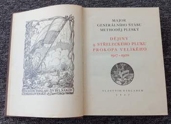 Metoděj Pleský: Dějiny 4. střeleckého pluku Prokopa Velikého 1917-1920