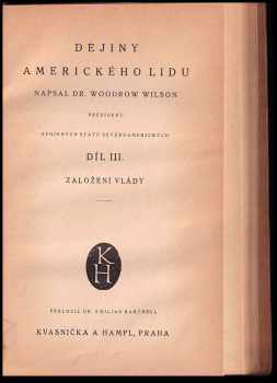 Woodrow Wilson: Dějiny amerického lidu
