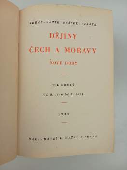 Josef Svátek: Dějiny Čech a Moravy nové doby