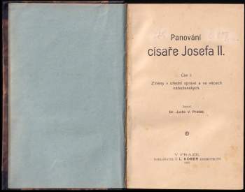 Justin Václav Prášek: Dějiny Čech a Moravy nové doby