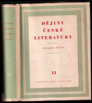 Dějiny české literatury : II - Jaroslav Vlček (1951, Československý spisovatel) - ID: 1827298