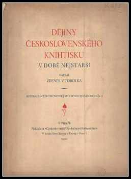 Dějiny československého knihtisku v době nejstarší