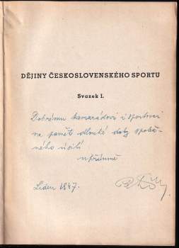 Karel Petrů: Dějiny československého sportu