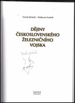 Tomas Jiranek: Dějiny československého železničního vojska