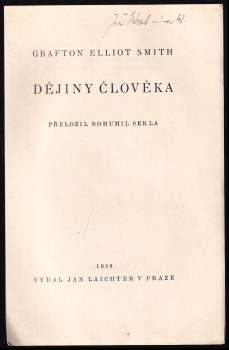 Grafton Elliot Smith: Dějiny člověka