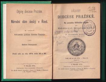 Klement Borový: Dějiny diecéze pražské; Národní dům český v Římě