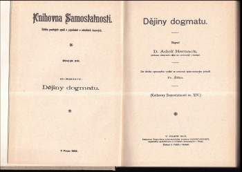 Adolf von Harnack: Dějiny dogmatu