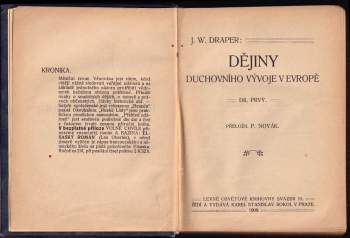John William Draper: Dějiny duchovního vývoje v Evropě