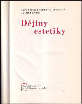 Katharine Everett Gilbert: Dějiny estetiky