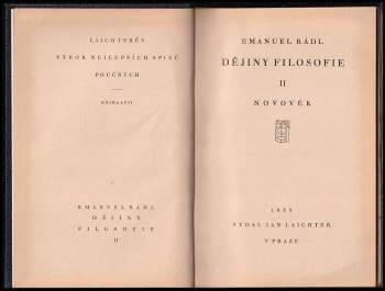 Emanuel Rádl: Dějiny filosofie