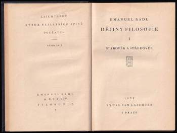 Emanuel Rádl: Dějiny filosofie