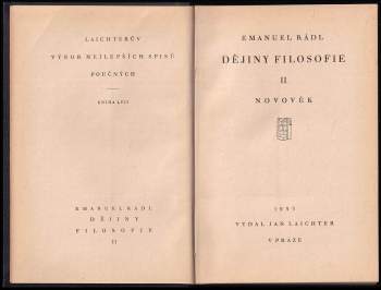 Emanuel Rádl: Dějiny filosofie