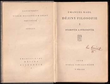Emanuel Rádl: Dějiny filosofie