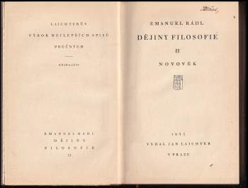 Emanuel Rádl: Dějiny filosofie