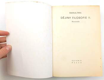 Emanuel Rádl: Dějiny filosofie