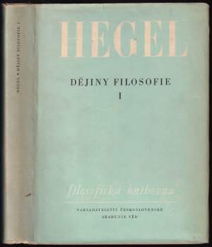 Dějiny filosofie I : 1 - I. díl