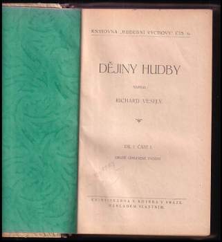 Richard Veselý: Dějiny hudby