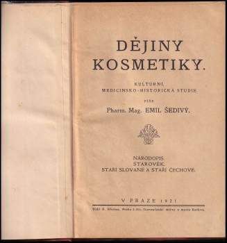 Emil Šedivý: Dějiny kosmetiky