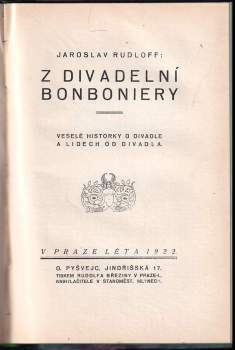 Jaroslav Rudloff: Z divadelní bonboniery