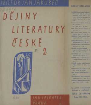 Jan Jakubec: Dějiny literatury české