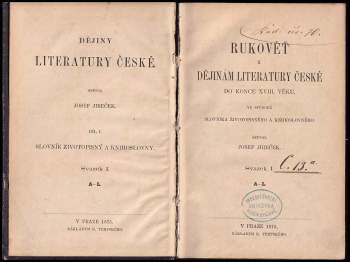 Josef Jireček: Dějiny literatury České