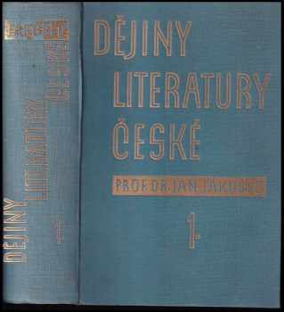 Jan Jakubec: Dějiny literatury české