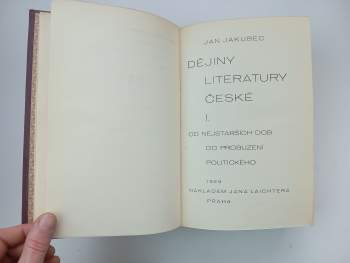 Jan Jakubec: Dějiny literatury české
