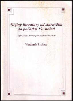 Dějiny literatury od starověku do počátku 19. století