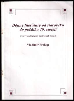 Dějiny literatury od starověku do počátku 19. století