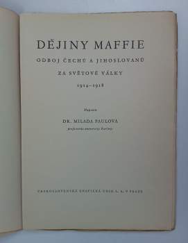 Milada Paulová: Dějiny Maffie