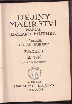 Richard Muther: Dějiny malířství