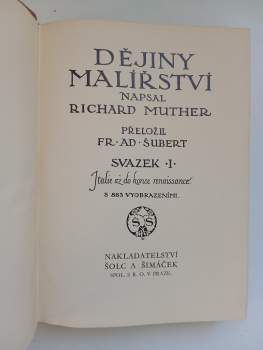 Richard Muther: Dějiny malířství