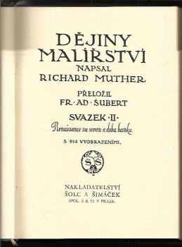 Richard Muther: Dějiny malířství