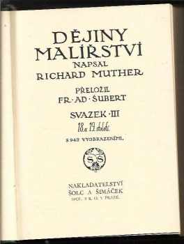 Richard Muther: Dějiny malířství