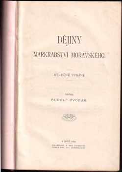 Dějiny markrabství Moravského