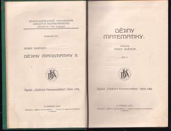 Josef Úlehla: Dějiny matematiky