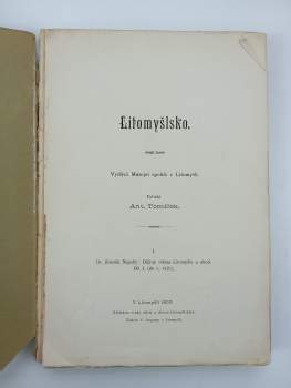 Zdeněk Nejedlý: Dějiny města Litomyšle a okolí
