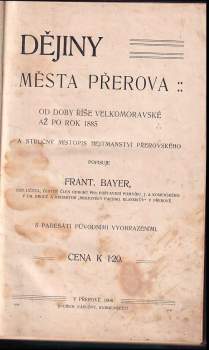 František Bayer: Dějiny města Přerova