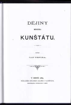Jan Tenora: Dějiny městečka Kunštátu
