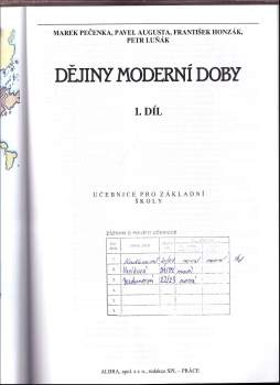 Marek Pečenka: Dějiny moderní doby