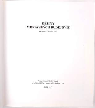 Rudolf Fišer: Dějiny Moravských Budějovic