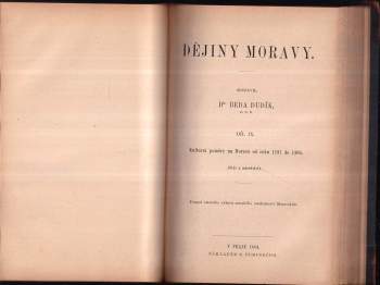 Beda Dudík: Dějiny Moravy
